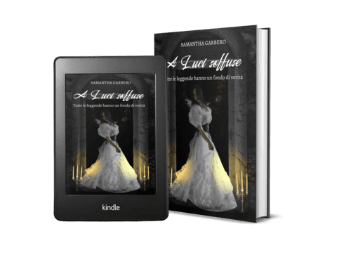 Copertina di un horror paranormal, "A luci soffuse" di Samantha Garbero