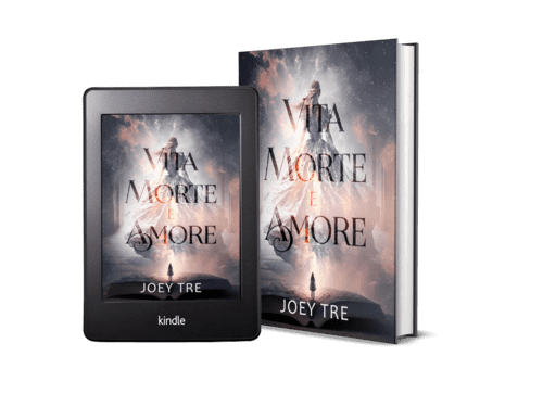 Copertina "Vita morte e amore" di Joey Tre, un romanzo di narrativa bianca