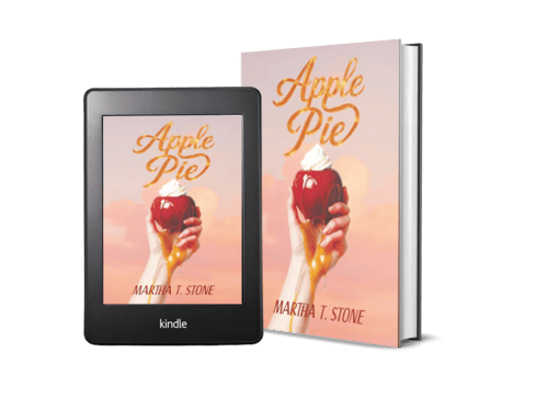 Copertina di una erotic rom-com, "Apple pie" di Martha T. Stone