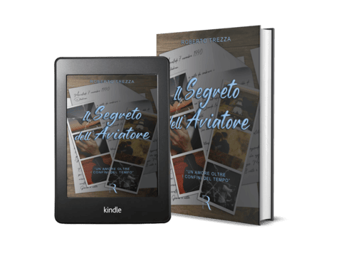 Copertina di un military romance, "Il segreto dell'aviatore", di Roberto Trezza
